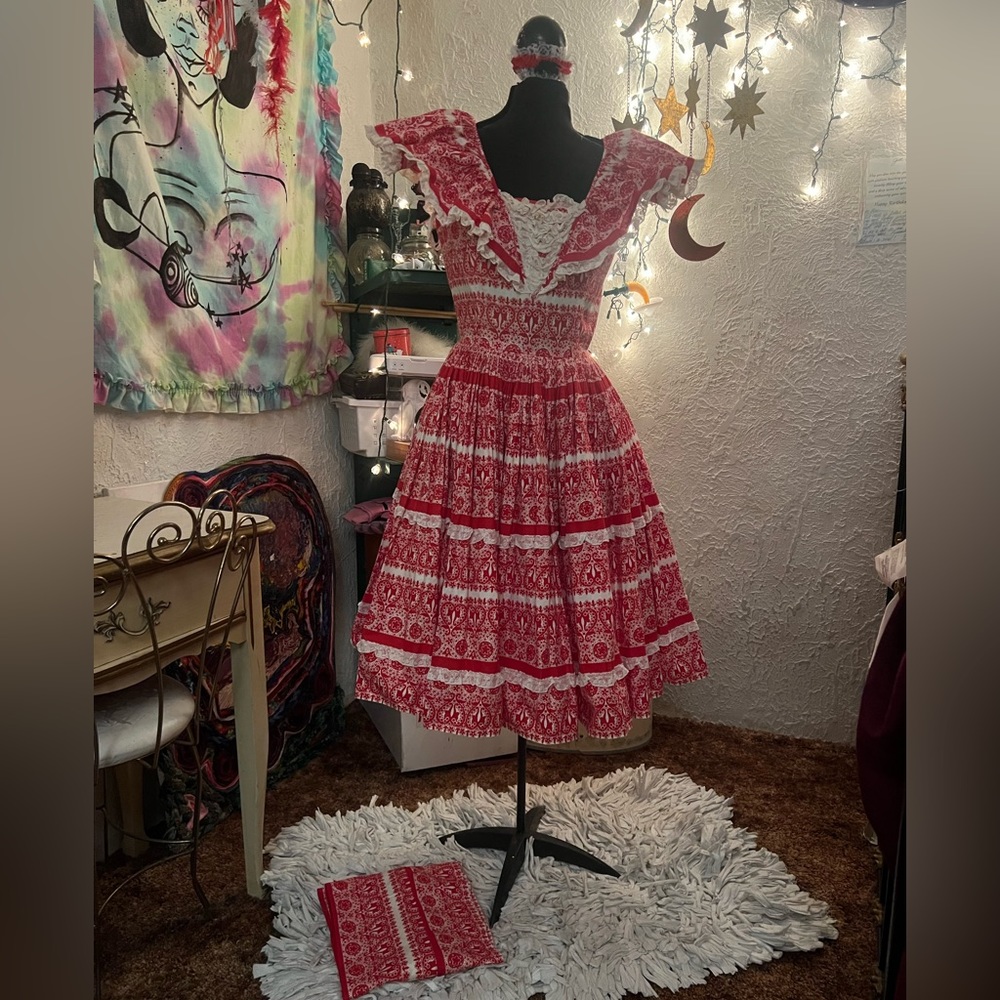 Vintage 1950s casino of California cotton dress